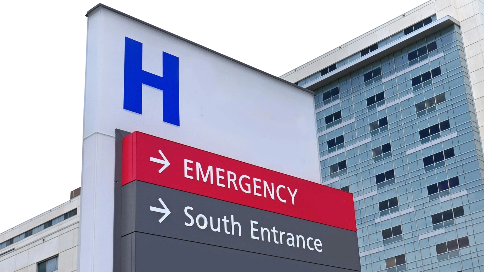 Hospital emergency room sign